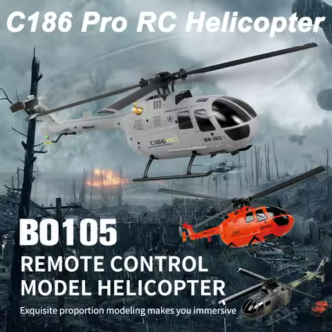 RC ERA C186 Pro 2.4G 4CH Scale BO105 6-Axis Gyro Optical Flow Localization Flybarless Remote Control