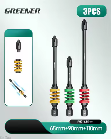 GREENER Magnetic Non-Slip Screwdriver Bits for Electric Drill Screwdriver Electrician Tools