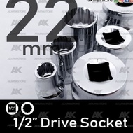 MATA M10 Tools - 1/2" Drive Socket / 12pt 22mm Socket Bit