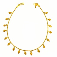 916 Gold Dangling Ball Anklet