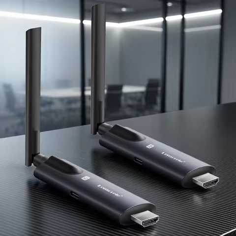 Lemorele 5G 200M Wireless HDMI Transmitter and Receiver Meeting Bluetooth Transmitter Audio for Lapt