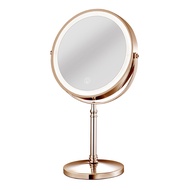 Lighted Makeup Mirror 8" Rechargeable Double Sided Magnifying Mirror with 3 Colors LED Lights 10X Ro