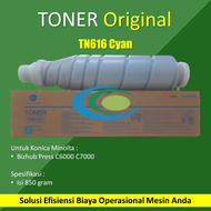 Toner TN616 Cyan Original Konica Minolta Bizhub Press C6000/C7000