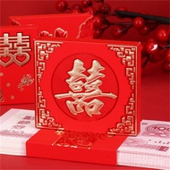 Festive Red Envelope Money Bundle Set with "Happy" Character Engagement Supplies Ten Thousand Yuan R