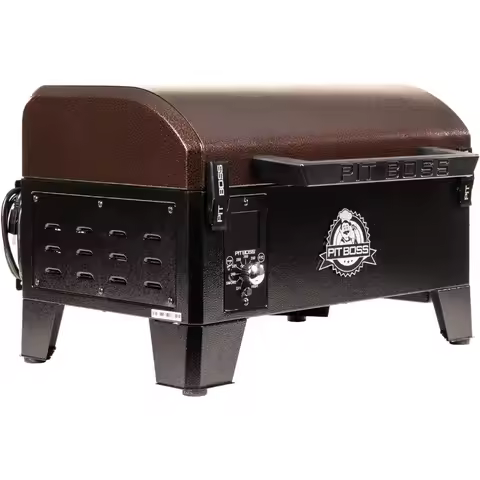 Table Top Wood Grill with Temperature Control, Mahogany