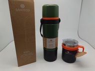 展示機 【Santeco】KAFE 咖啡即享沖煮保溫瓶 650ml加 馬克杯350ml
