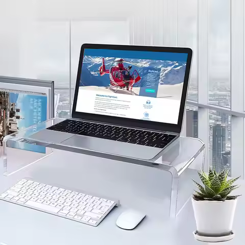 Acrylic Monitor Stand Computer Stand Desk Laptop/PC/Multimedia Monitor Stand Clear Computer Monitor 