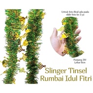 Eid al-Fitr Slinger - Colorful Tassel Tinsel Eid Theme Room Decoration Thick Plastic Material 9CM Wi