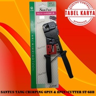 TANG CRIMPING RJ 12 & RJ 45 / 6 PIN & 8 PIN + CUTTER SANTUS ST-68B