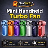 DealPadu 199 Speed X688 / DF97 Turbo Mini Handheld Fan USB Rechargeable Portable Fan Digital Display