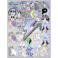 [2024] 50 Sheets Laser Creative Trend Graffiti Stickers Luggage Scooter Laptop Tablet Cartoon Decoration