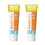 美國 Thinkbaby - 「兩入組」thinkbaby 新寶貝SPF50純物理防曬霜 (幼兒款/thinksport)-89MLx2