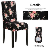 Christmas Stretch Dining Chair Cover Elastic Floral Printing Chair Cushion Covers Multifunctional Spandex Cloth Seat Cover