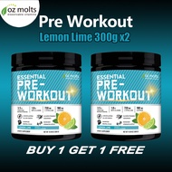 Ozmolts Pre Workout Powder Lemon Flavor แป้งก่อนออกกำลังกาย เพิ่มความอดทน มีวิตามิน Pre Workout Supp