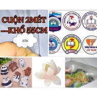 Double-sided heat press glue, used to press logos, embroidery... (roll 2 m, size 55 cm, thickness 0.