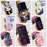 For Samsung M14 4G M145F Case F14 4G E145F Aesthetic Cute Panda Transparent Soft Phone Case For Sams