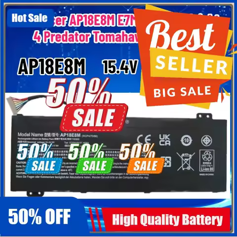 New AP18E7M Laptop Battery For Compatible With Acer AP18E8M E7M Predator Helios 4, Predator Tomahawk