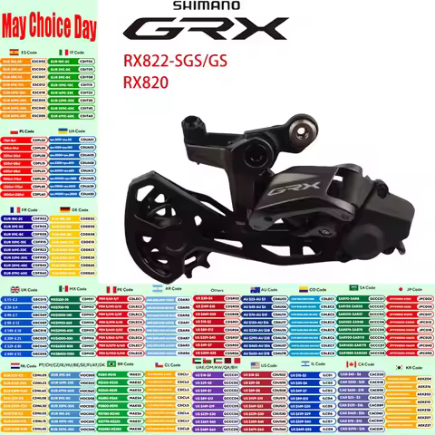 Shimano GRX 12s Rear Derailleur SHADOW RD-RX822-SGS For 10-51T GS-45T Cassette RD-RX820 For 11-34/36