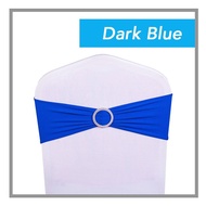 Elastic Chair Back Decor Band No need Tie Banquet Event Wedding Hotel Ribbon Bunga Sarung Kerusi