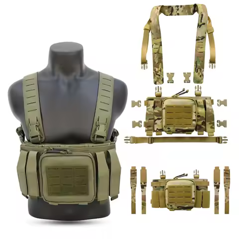 Tactical Chest Rig Vest Combat Security Multicam Equipment for Outdoor Hunting Accessories Airsoft S