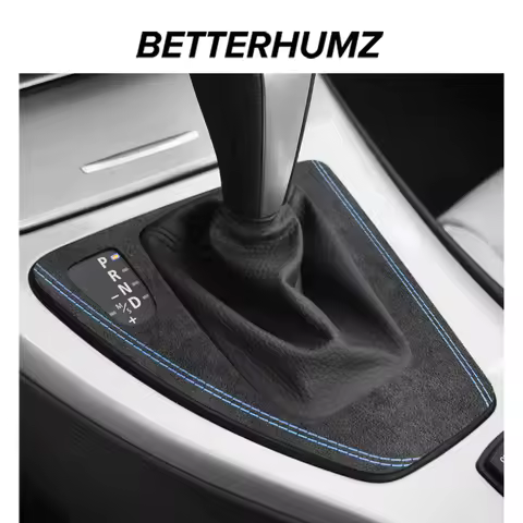 For BMW Series 3 E90 E92 E93 2005-2012 Car Interior Gear Shifter Panel Trims Stickers Made of Alcant