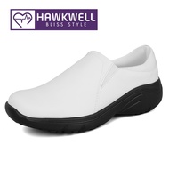 Hawkwell Women Nurse Shoes Slip On Work Shoes Arch Support Comfort Nurse Shoe- Casey/1923 White/Blac