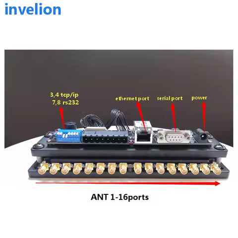 invelion new arrival 865mhz 915mhz multi-tag 4/8/16 ports long range uhf rfid reader chip impinj r20