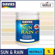 ◊♀Davies Sun &amp; Rain Acrylic Elastomeric Paint - Neutrals 1L