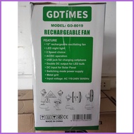 ▤ ● ✲ Gd times Solar electric fan with charger w/Solar Panel direct 220v solar panel charging fan C