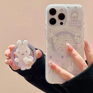 Purple Backpack Miffy Rabbit Magnetic Bracket Samsung S26 S25 S24 S23 Ultra S22+S21 FE A31 A52S Shoc