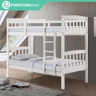 Furniture Direct Single Size Solid wood double decker bunk bed, ikea bed/ Katil 2 Tingkat / katil si