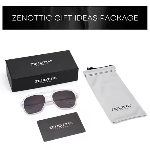 ZENOTTIC Aviator Sunglasses for Men Polarized: Aviator Sunglasses Womens - Retro Hexagonal Mans Pilo