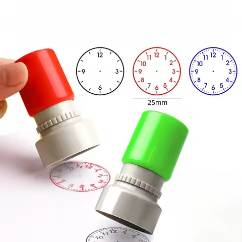 Large clock stamp Time Stamp Teaching supplies Office supplies Teacher Award Stamp Homework Time is 
