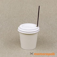 Paper Cup 4 oz - Hot Cup + Lid + Stirrer - Espresso Coffee Paper Cup