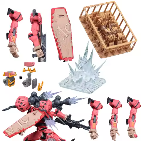 for HG 1/144 GMS-α RX-78-02 Red NewC RESIN Zeon Logo Shield Option Hands Fisted Saber Hilts Palms Bu