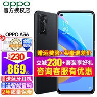 【仅849起】OPPO A36新品手机oppo老人学生手机a32 a35升级oppoa36手机 A36云雾黑（6+128GB) 官方标配 加2年延保