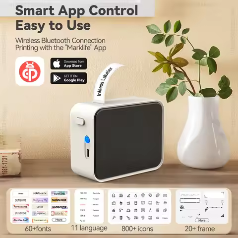 P15 Thermal Label Printer Similar as D11 D110 D101 Marklife P15 Mini Label Maker Handheld Label Mach