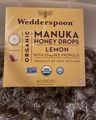 Wedderspoon有機麥盧卡蜂蜜檸檬喉糖 60粒
