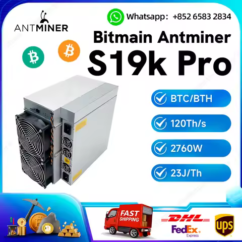 Bitmain Antminer Bitcoin Miner S19K Pro 120T 2760W Crypto Mining BCH BTC Miners S19Kpro Asic Mining 