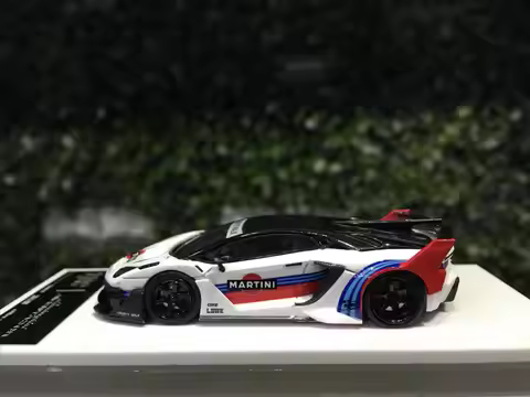 TPC 1:64 LBWK Lamborghini Aventador Martini Racing Livery Diecast Model Car In Stock Ready To Ship