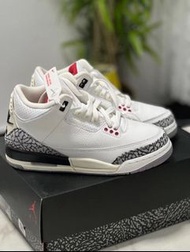 Jordan Air Jordan 3 Retro"White Cement Reimagined” 白水泥 複古籃球鞋 GS 白灰色