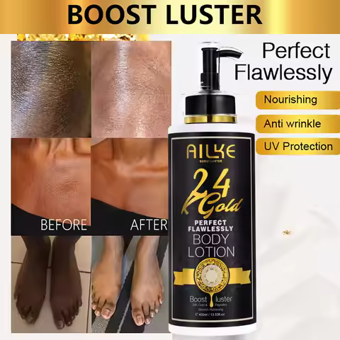 AILKE 24k Gold Perfect Flawlessly Body Lotion, Whitening, Inhibit Melanin, Moisturizing, UV Protect,