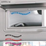 XOITU Car Mirror Sticker Hello Gorgeous Text Design Cute Vinyl Decals Auto Decoration Accessories Waterproof Car Vanity Mirror Sticker SG