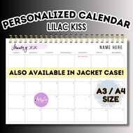 A4 A3 PERSONALIZED FLAT DESK CALENDAR 2026 PLANNER CUSTOMIZED GIFT IDEAS JOURNAL ARTYCO LILAC KISS