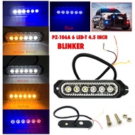 COS 12-24V 4.5 INCH 6 LED STROBE LIGHTS SLIM FLASH LIGHTS BAR FOR TRUCK CAR VEHICLE LED GRILLE