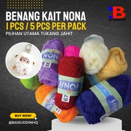4ply Benang Kait Nona 40gram/ Knitting Yarn Crochet 100% Acrylic Yarn