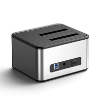 2.5/3.5 Inch SSD External Hard Drive Enclosure Dual-Bay Hard Drive Docking Station SATA to USB 3.0 H