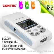 CONTEC ECG90A Touch Screen ECG machine EKG Monitor 1 Channel Electrocardiograph 12 lead PC software