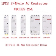 Versatile 2NO or 2NC AC Contactor with 25A Rating and NO/NC/NO+NC Options