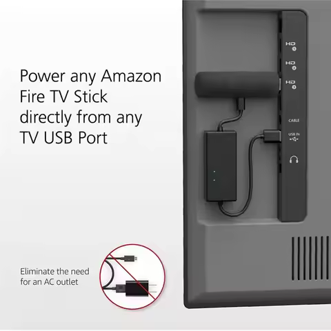 FEDI-Power Cable Adapter For AMZ Fire TV Stick, Direct Connection From TV USB Port To Power Fire TV